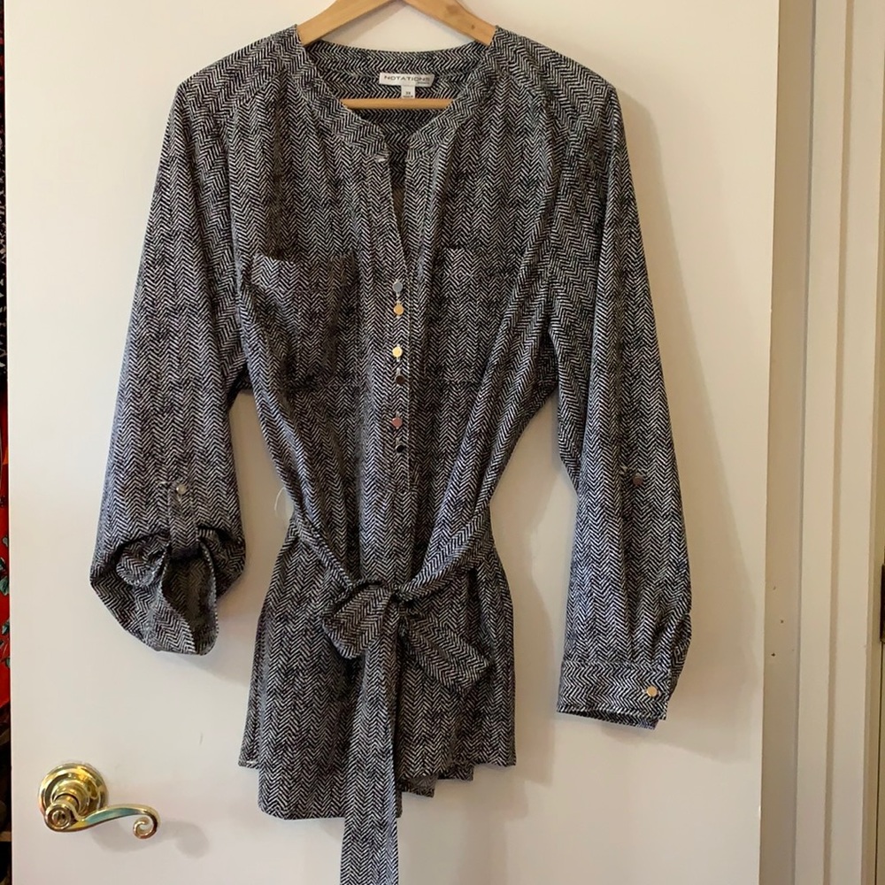 Notations Woman Tie Waist Blouse PLUS Size 3X